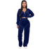 Solid Velvet Two Piece Tracksuit