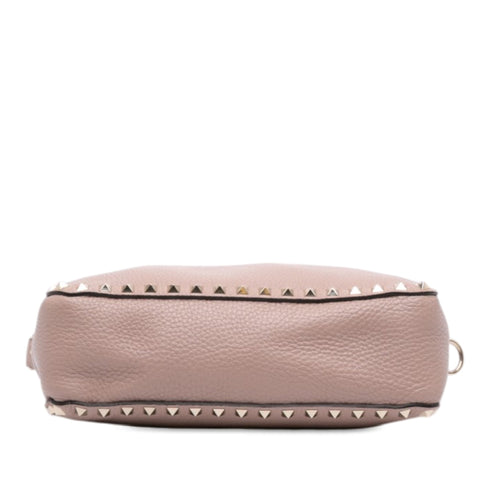 Rockstud Flip Lock Messenger Bag Leather Small