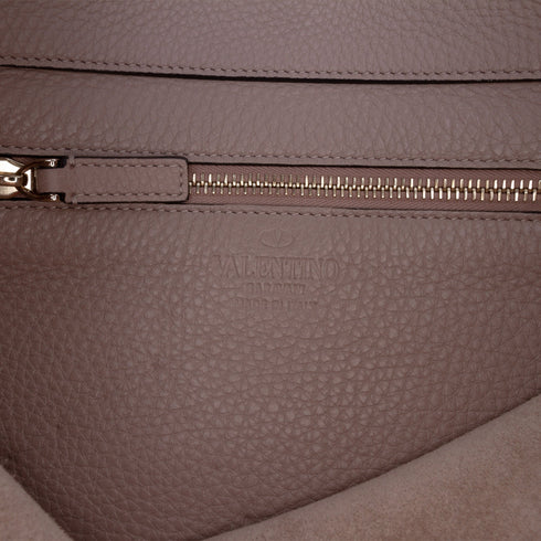 Rockstud Flip Lock Messenger Bag Leather Small