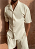 π₯ Men's Summer Corduroy Set β Lightweight Shirt & Shorts for a Stylish, Relaxed Look