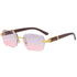 VVS Jewelry Luxury Rimless Square Sunglasses