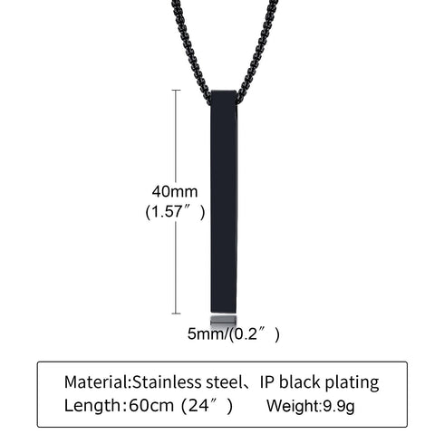 VVS Jewelry 5mm Men's Minimalist Box Pendant Chain