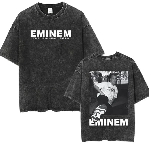 Rapper Eminem Vintage Washed Graphic T-Shirt
