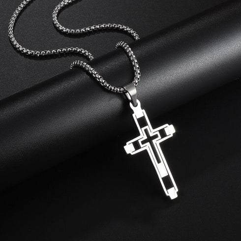 Lord Prayer Cross Ash Urn Pendant Necklace
