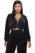 Solid Velvet Two Piece Tracksuit