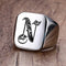Custom Old English Initial Signet Ring