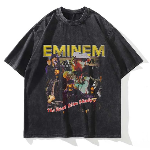Eminem Vintage Washed Loose Graphic T-Shirt
