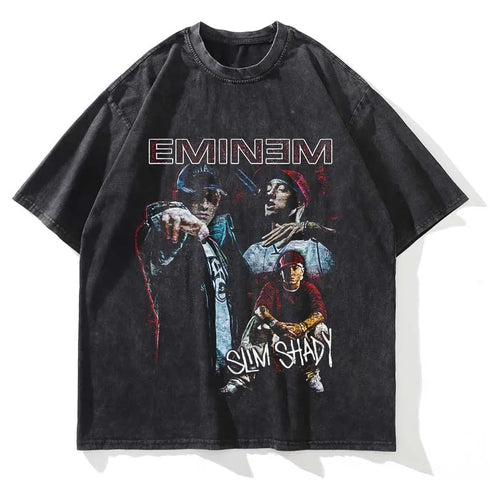 Eminem Vintage Washed Loose Graphic T-Shirt