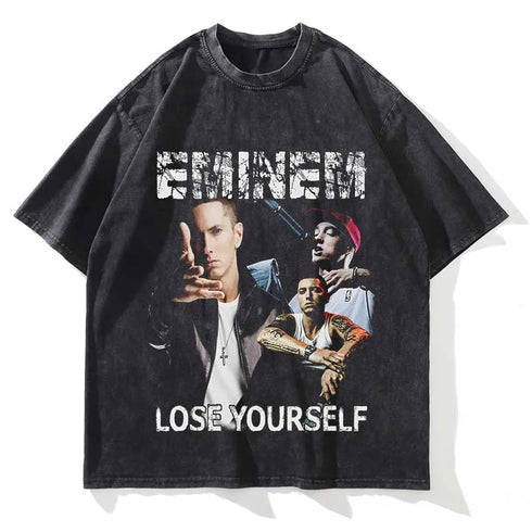 Eminem Vintage Washed Loose Graphic T-Shirt
