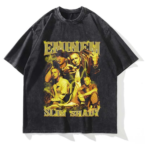 Eminem Vintage Washed Loose Graphic T-Shirt