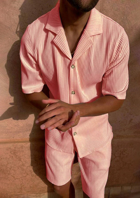 π₯ Men's Summer Corduroy Set β Lightweight Shirt & Shorts for a Stylish, Relaxed Look