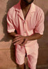 π₯ Men's Summer Corduroy Set β Lightweight Shirt & Shorts for a Stylish, Relaxed Look