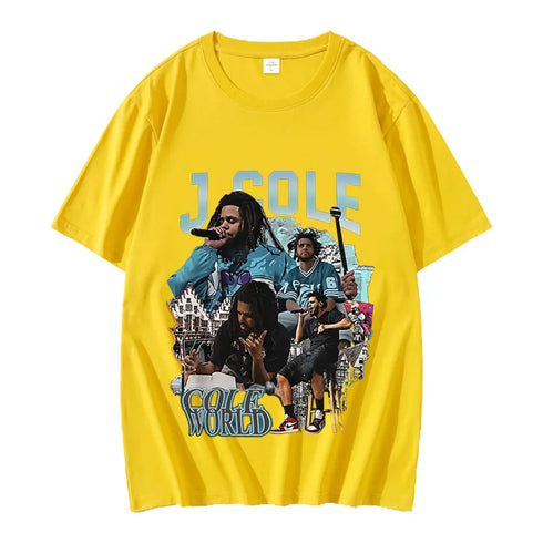 New J. Cole Rapper Vintage Graphic T-Shirt