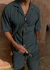 π₯ Men's Summer Corduroy Set β Lightweight Shirt & Shorts for a Stylish, Relaxed Look