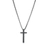VVS Vanta Noir 6-Piece Men's Accessory Set – Leather Bracelet, Mechanical Watch & Cross Pendant Necklace Bundle