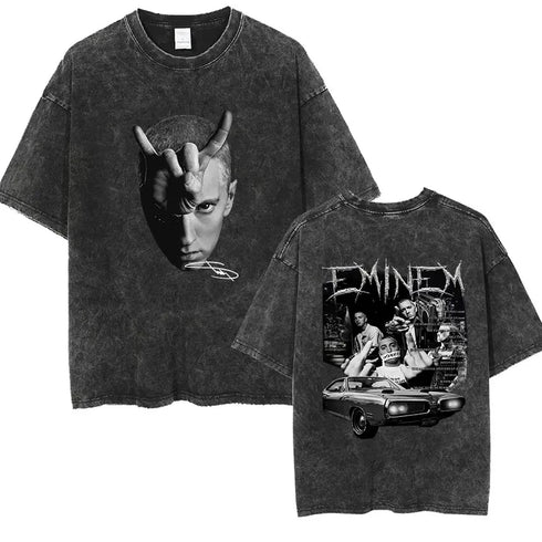 Rapper Eminem Vintage Washed Graphic T-Shirt