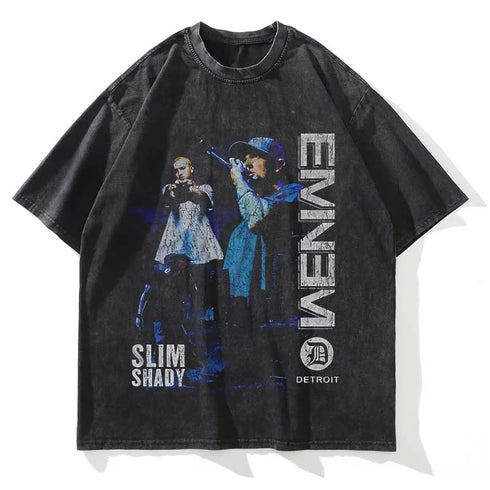 Eminem Vintage Washed Loose Graphic T-Shirt