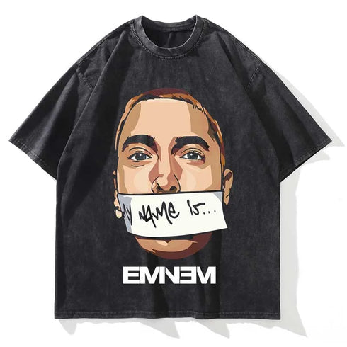 Eminem Vintage Washed Loose Graphic T-Shirt