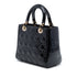 Lady Dior Bag Cannage Quilt Patent Medium