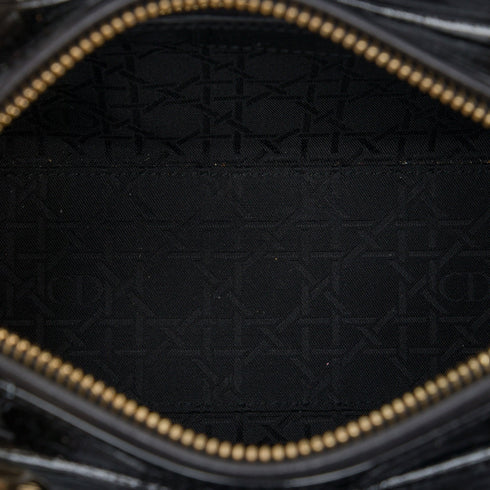 Lady Dior Bag Cannage Quilt Patent Medium