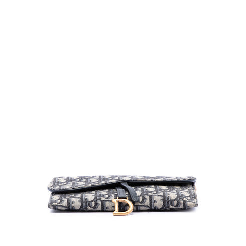 Saddle Chain Wallet Oblique Canvas