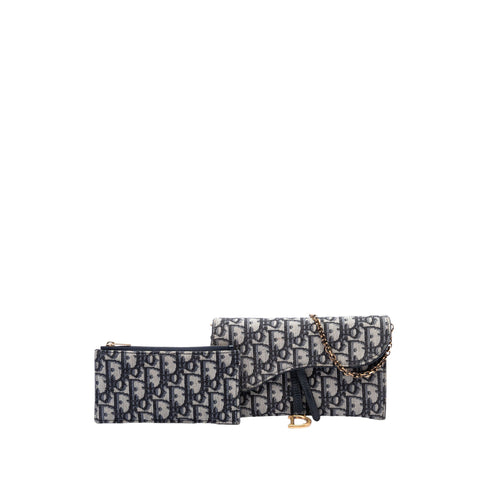 Saddle Chain Wallet Oblique Canvas