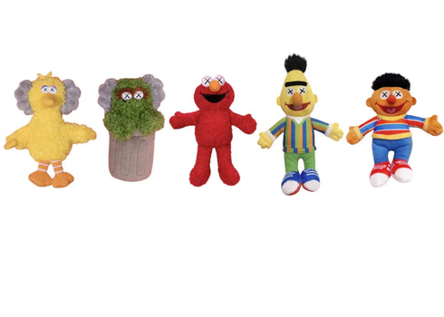 KAWS x Sesame Street Water Parade Plush Keychain Set of 5