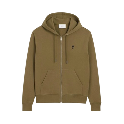 Hoodie Zippe Ami De Coeur Noir Bronze en Coton