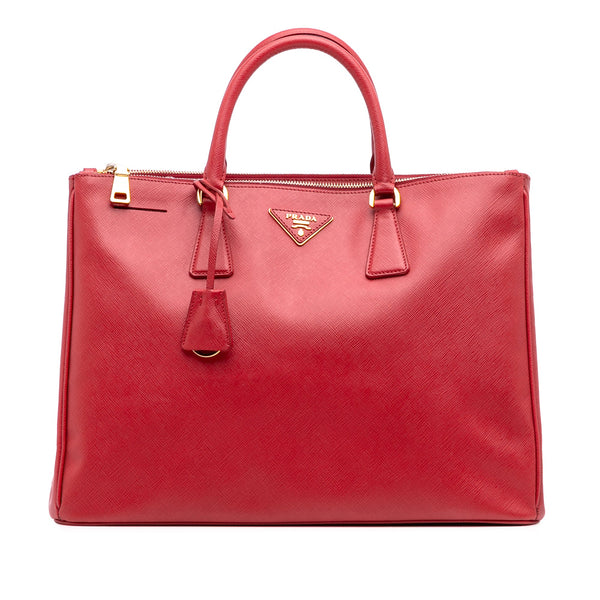 Double Zip Lux Tote Saffiano Leather Large