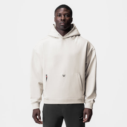 0874. Tech-Terry™ Zip Pocket Hoodie - Stone/Black "OTWR"