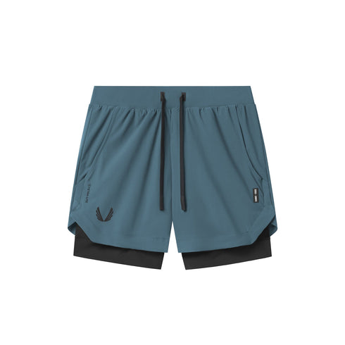 0865. Tetra-Lite® 5" Liner Short - Storm "Wings"/Black