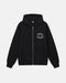 STUSSY & BORN X RAISED LOGO ZIP HOODIE BLACK