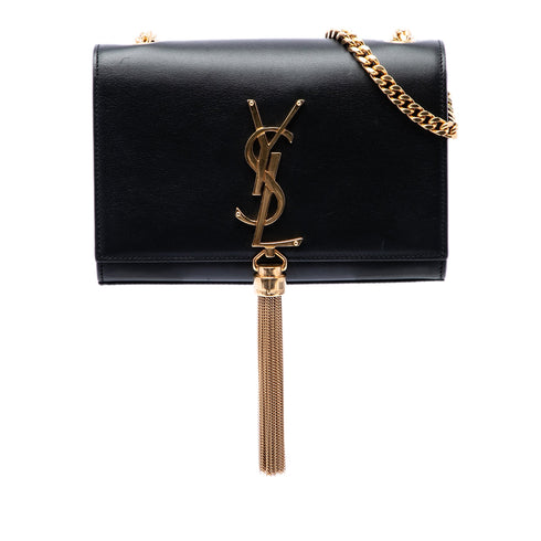 Classic Monogram Tassel Crossbody Bag Leather Small