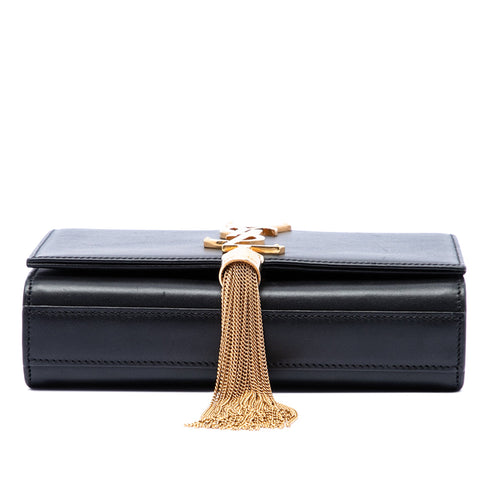 Classic Monogram Tassel Crossbody Bag Leather Small