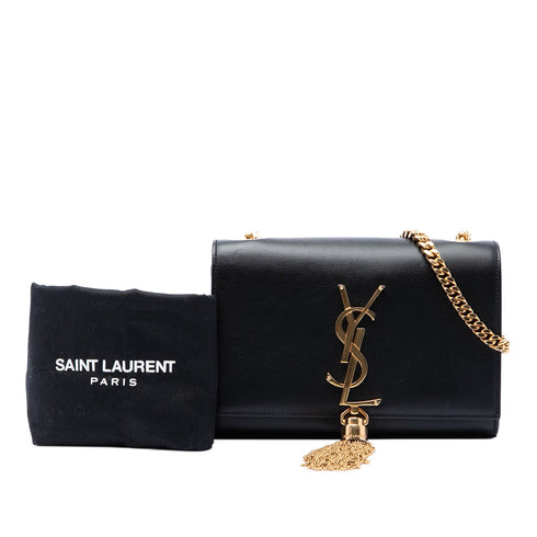 Classic Monogram Tassel Crossbody Bag Leather Small