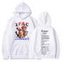 90s Tupac Graphic Oversized Pull over Hoodies