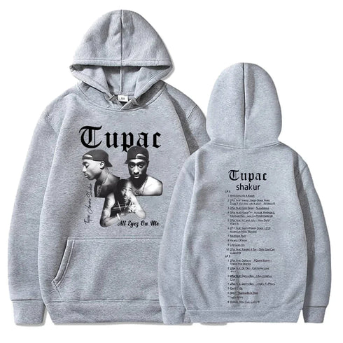 90s Tupac Graphic Oversized Pull over Hoodies