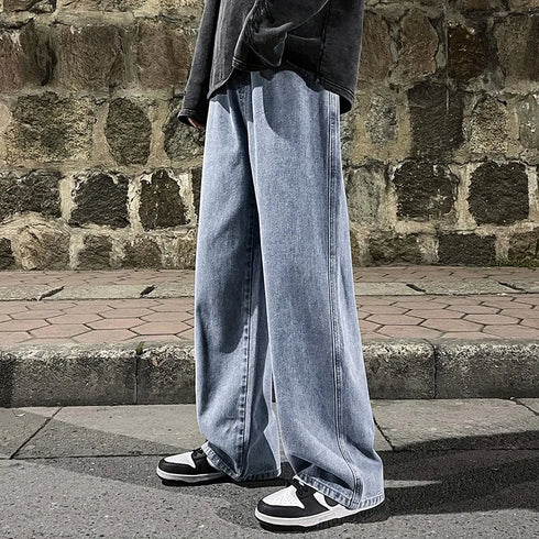 High Street Straight Loose Wide Leg Baggy Jeans