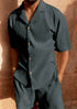 π₯ Men's Summer Corduroy Set β Lightweight Shirt & Shorts for a Stylish, Relaxed Look