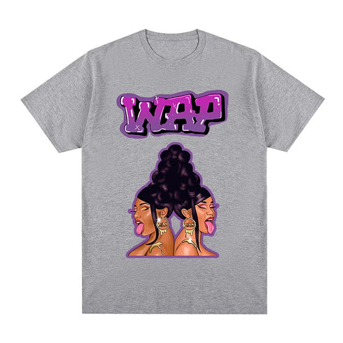 Cardi B WAP Vintage Animated Graphic T-Shirt