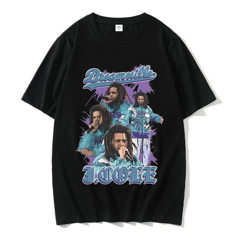 New J. Cole Rapper Vintage Graphic T-Shirt
