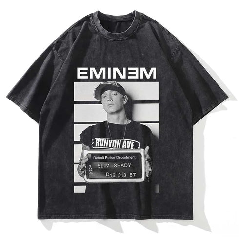 Eminem Vintage Washed Loose Graphic T-Shirt