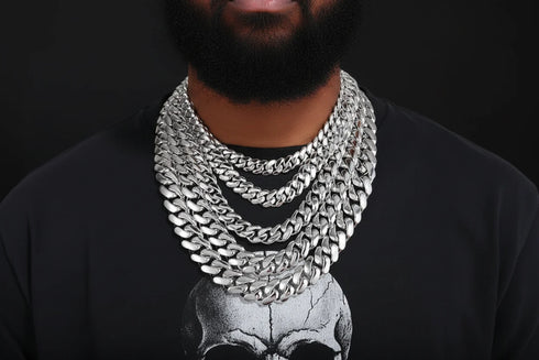 Miami Cuban Link Chain – 18K Gold Plated, 10mm to 22mm