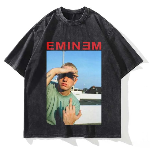 Eminem Vintage Washed Loose Graphic T-Shirt