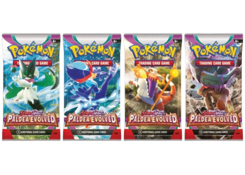 Pokémon Sword & Shield Paldea Evolved Booster Pack 4x Lot (Artwork May Vary)
