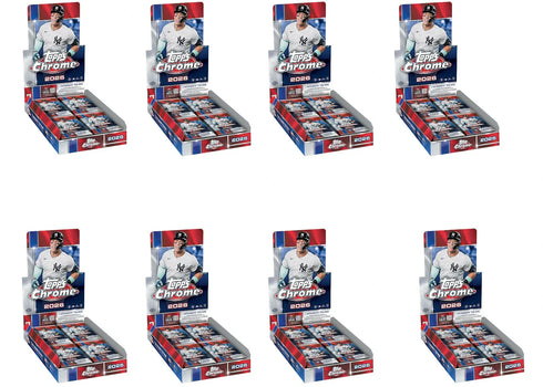2026 Topps Chrome Baseball Hobby Box 8x Lot