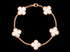 Clover Motif Alhambra Bracelet - 18k Gold