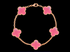 Clover Motif Alhambra Bracelet - 18k Gold