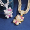 Diamond Hello Kitty Cuban Chain Pendant Necklace
