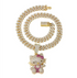 Diamond Hello Kitty Cuban Chain Pendant Necklace
